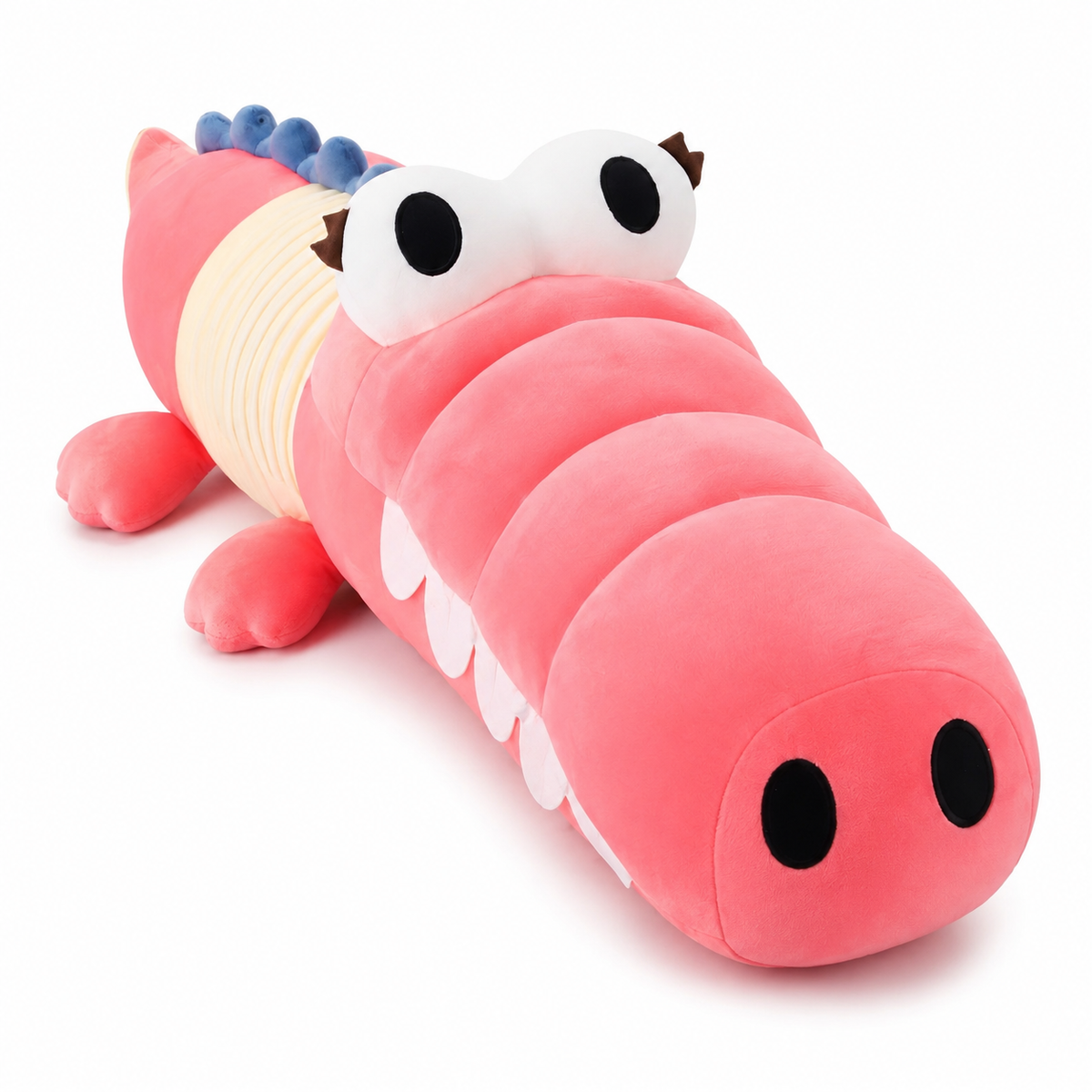 Krokodil Kuscheltier gegliedert bunt 65 cm - Rosa