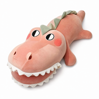 Krokodil Kuscheltier XXL verschmust 70-90cm - weißer Hintergrund frontal