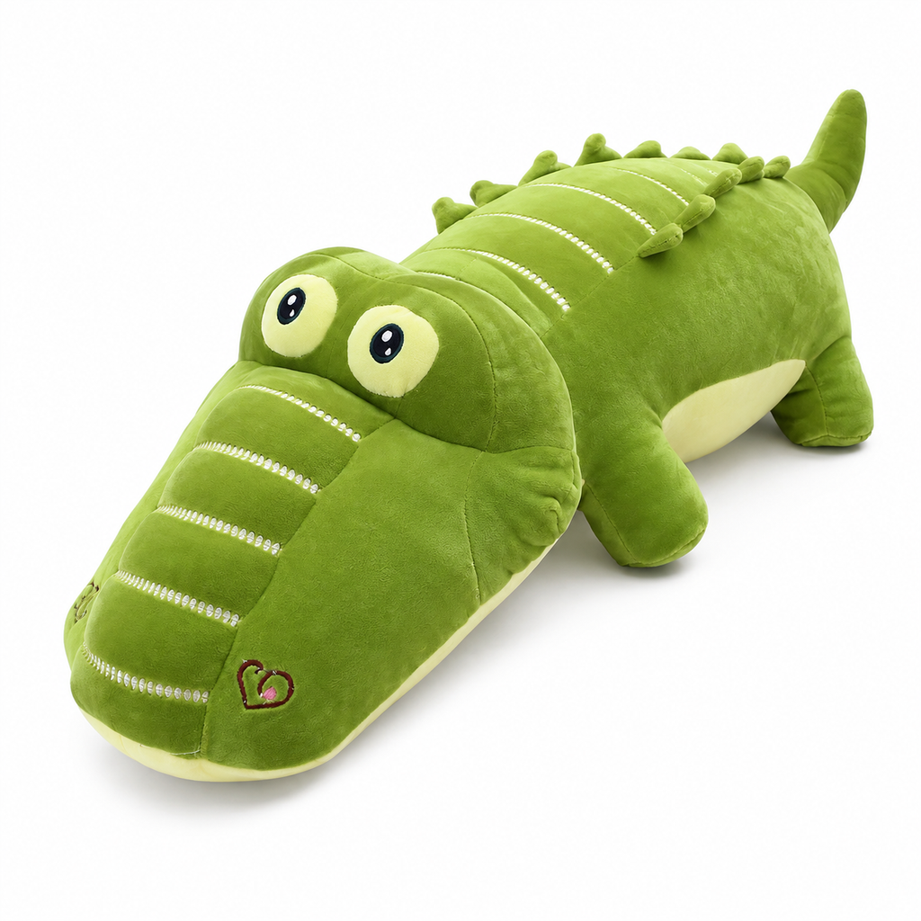 Krokodil Kuscheltier XXL aus weicher Baumwolle - 65cm · 80cm · 100cm