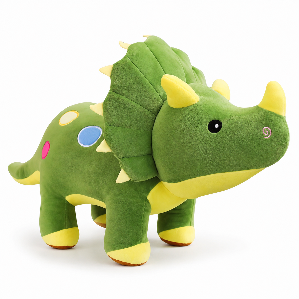 Grünes Triceratops Kuscheltier ganz weich - 40cm · 60cm · 100cm