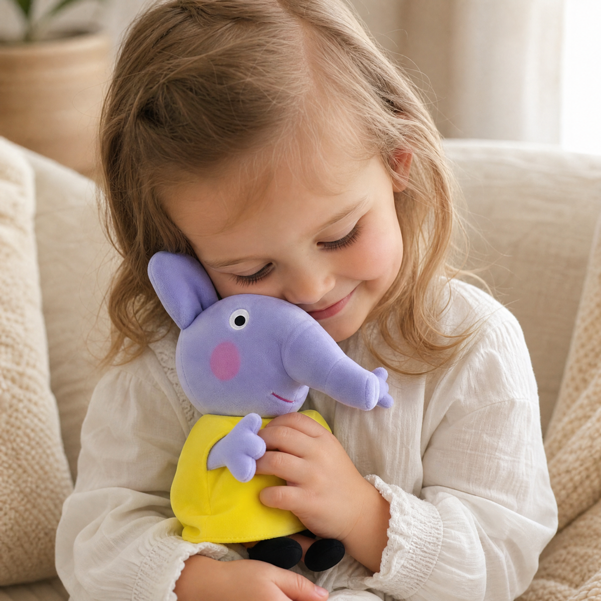 Emily Elefant Kuscheltier Peppa Pig 19 cm - Verwendung gemütlich drinnen