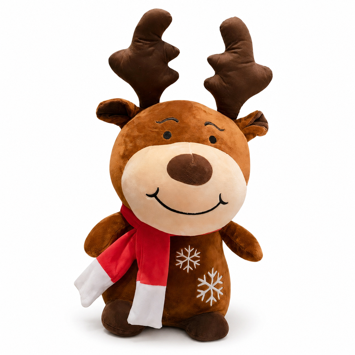 Weihnachts-Hirsch Kuscheltier mit Schal - M · S
