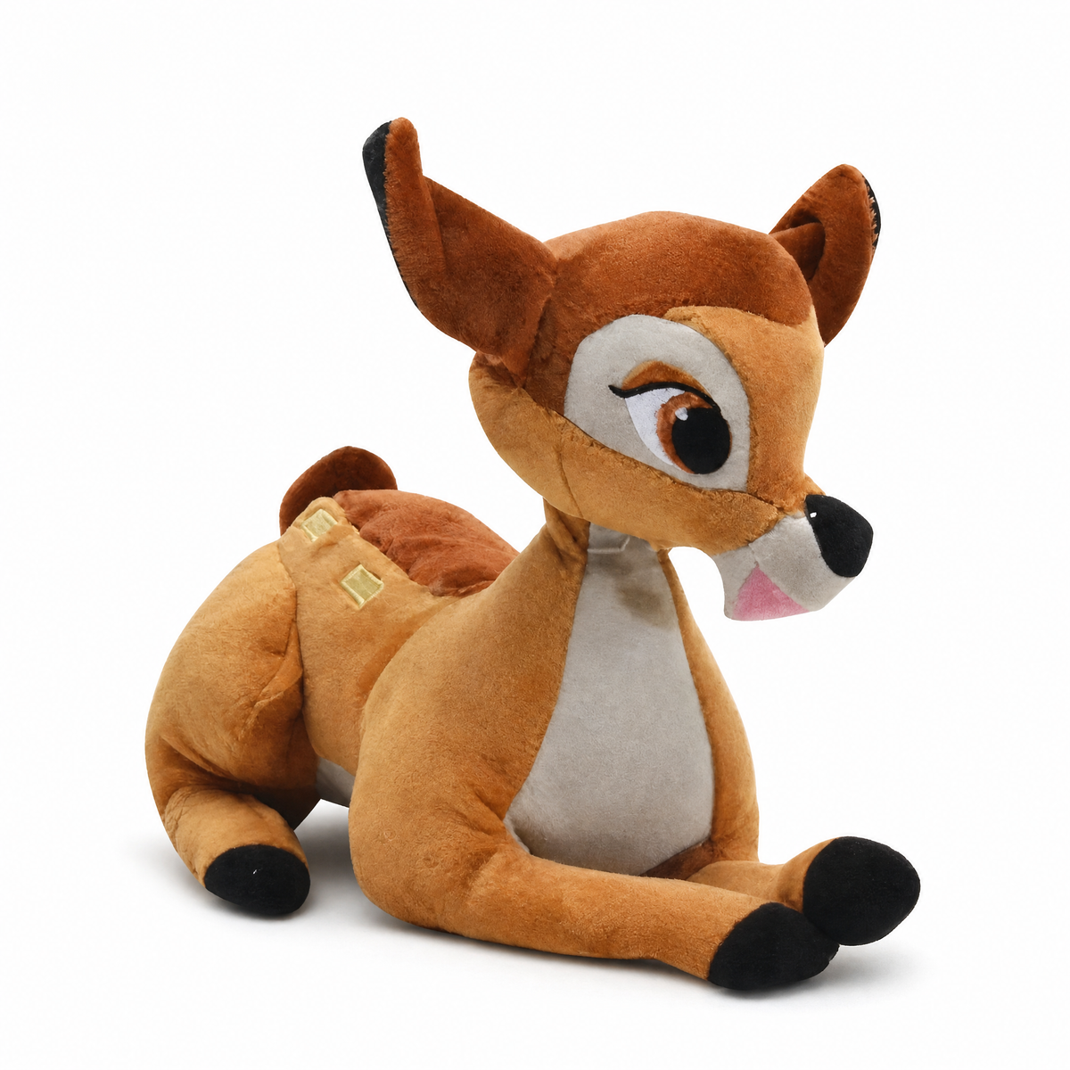Rehkitz Kuscheltier Bambi 15cm sitzend - Weißer Hintergrund frontal