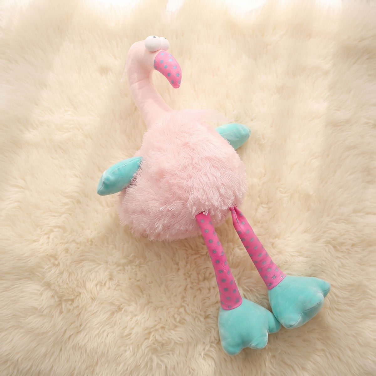 Bunter Flamingo Kuscheltier - Materialdetail