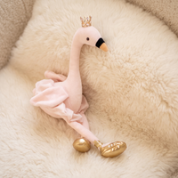 Flamingo Kuscheltier Tänzerin mit weißem Tutu 35cm - Materialdetail