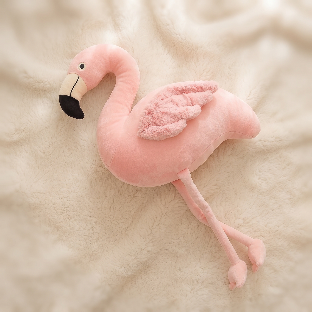 Flamingo Kuscheltier XXL Deko - Materialdetail