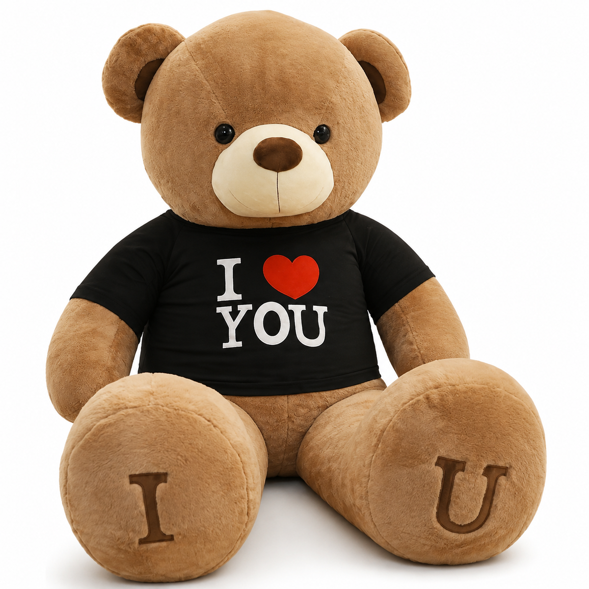 Bär Kuscheltier XXL I Love You - 80cm / Schwarz · 100cm / Schwarz