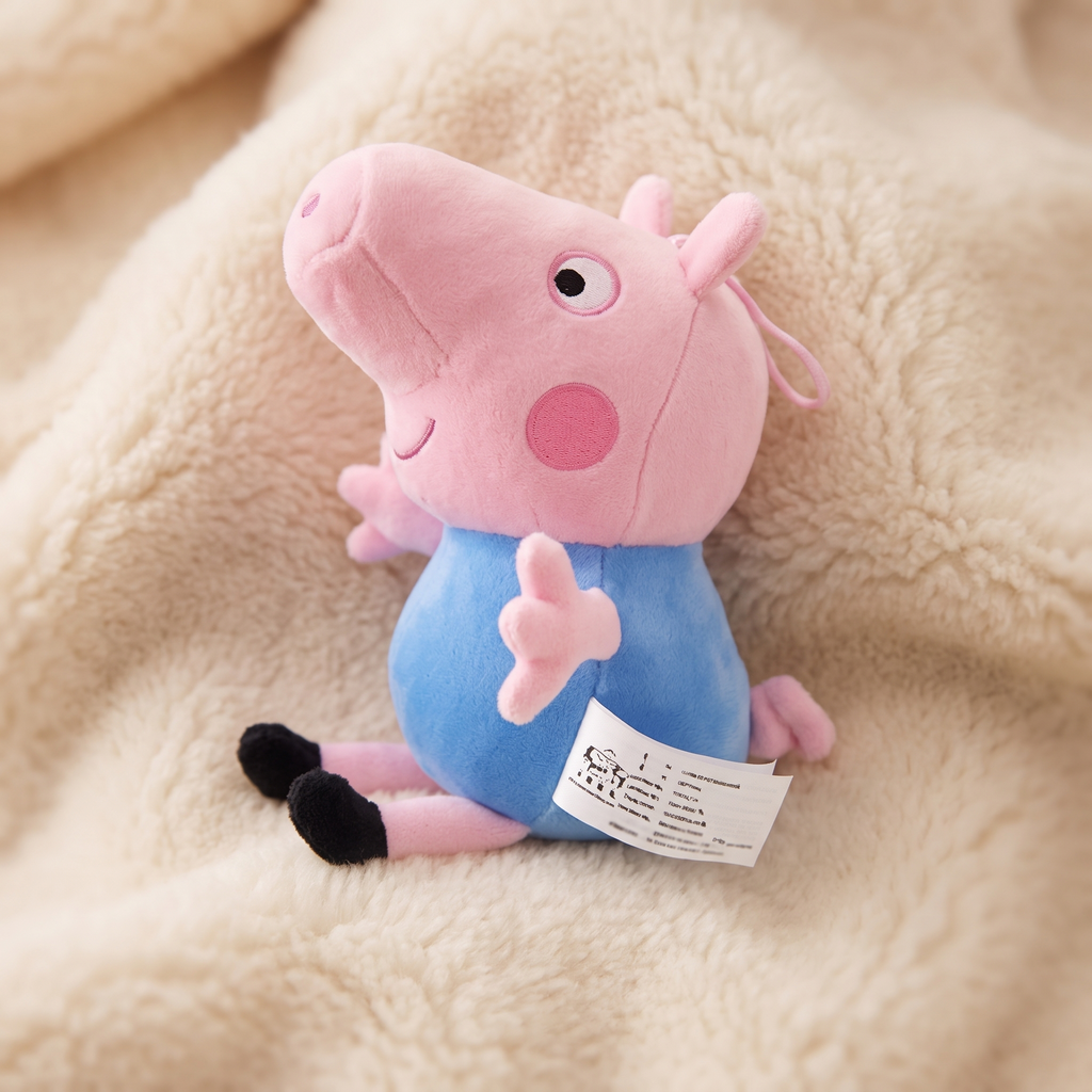 George Pig Kuscheltier 19 cm aus weicher Baumwolle - Detail Material