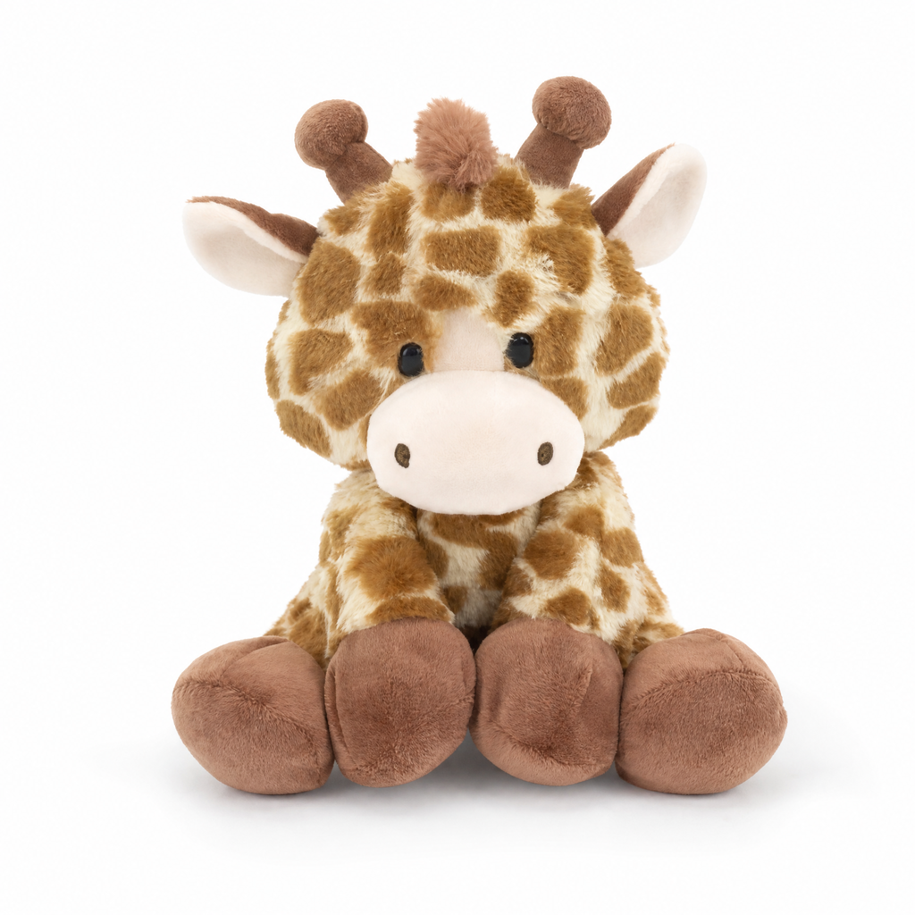 Giraffe Schmusetier weich 21 cm - Weißer Hintergrund frontal