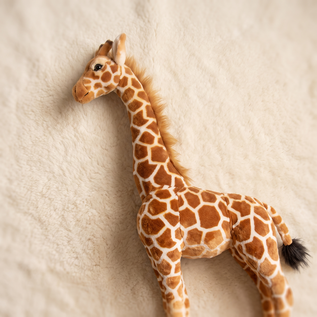 Giraffe Kuscheltier XXL realistisch - Detail Material