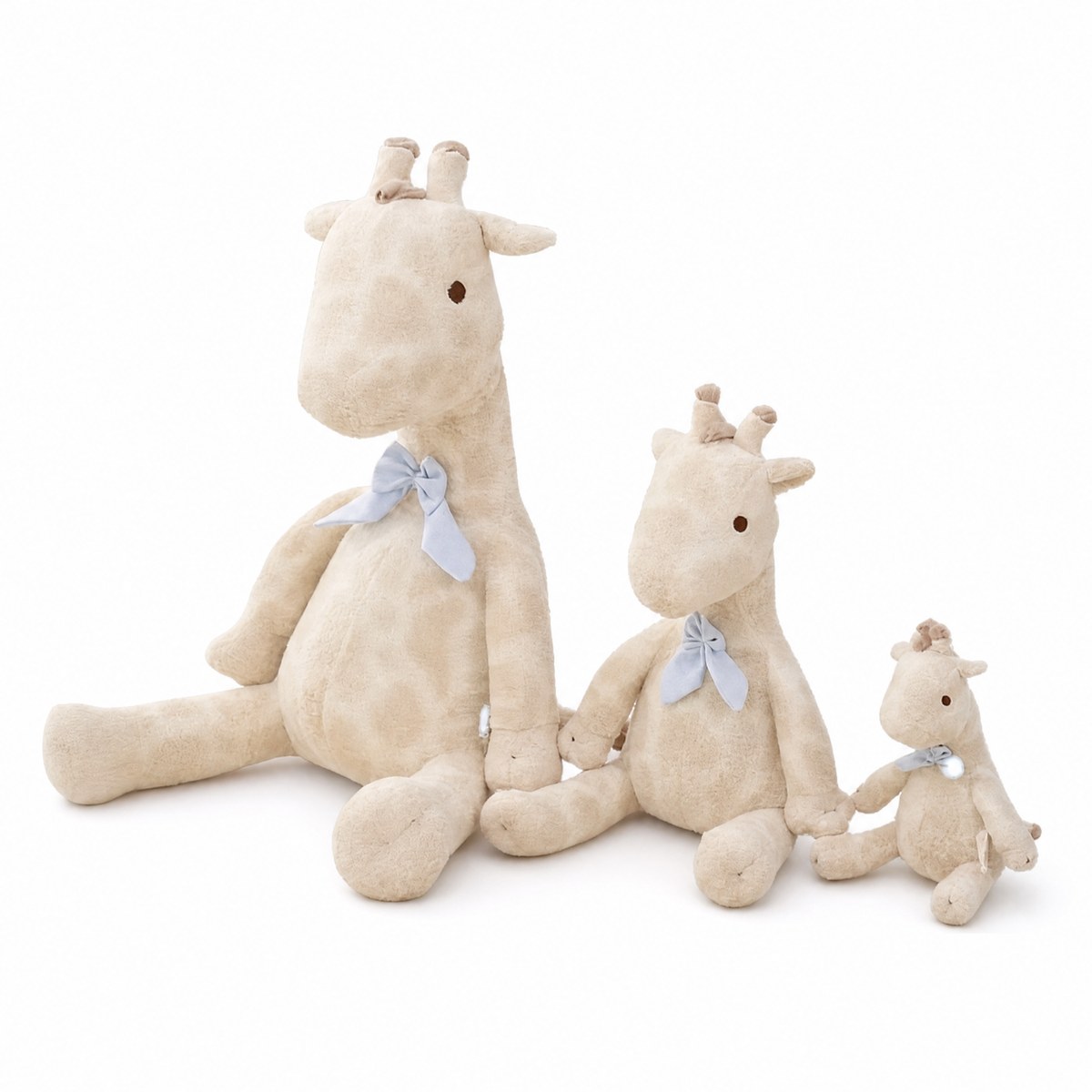 Giraffe Kuscheltier Kawaii Beige - Weißer Hintergrund frontal
