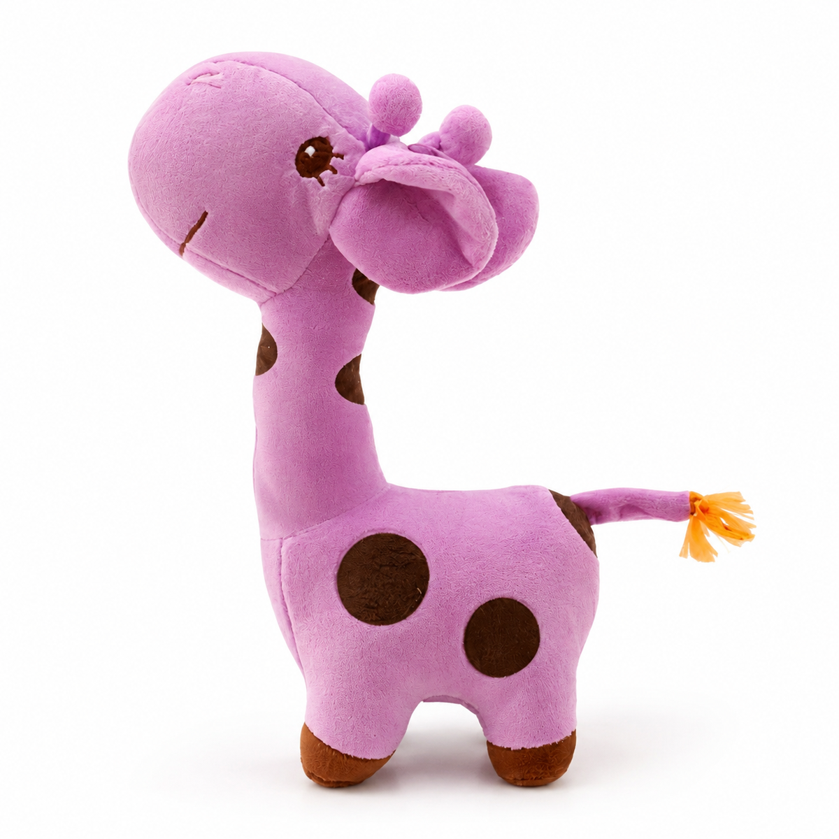 Giraffe Kuscheltier Violett weich mit schwarzen Flecken - 12cm · 18cm
