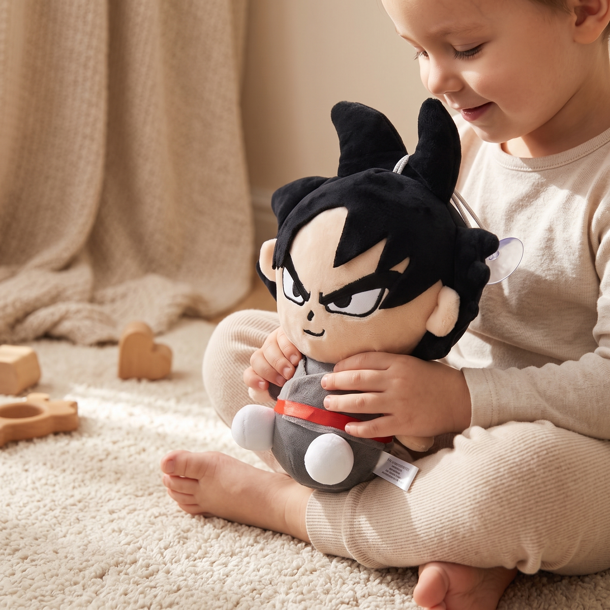 Goku Black Kuscheltier zum Aufhängen 20cm - Verwendung gemütliches Interieur