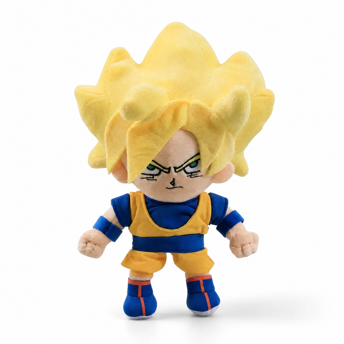 Goku Super Saiyajin Kuscheltier - 25 cm - Weißer Hintergrund frontal