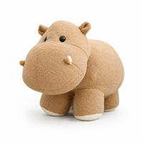 Beiges Nilpferd Kuscheltier stehend auf vier Pfoten - 20 cm / Beige · 25 cm / Beige · 35 cm / Beige