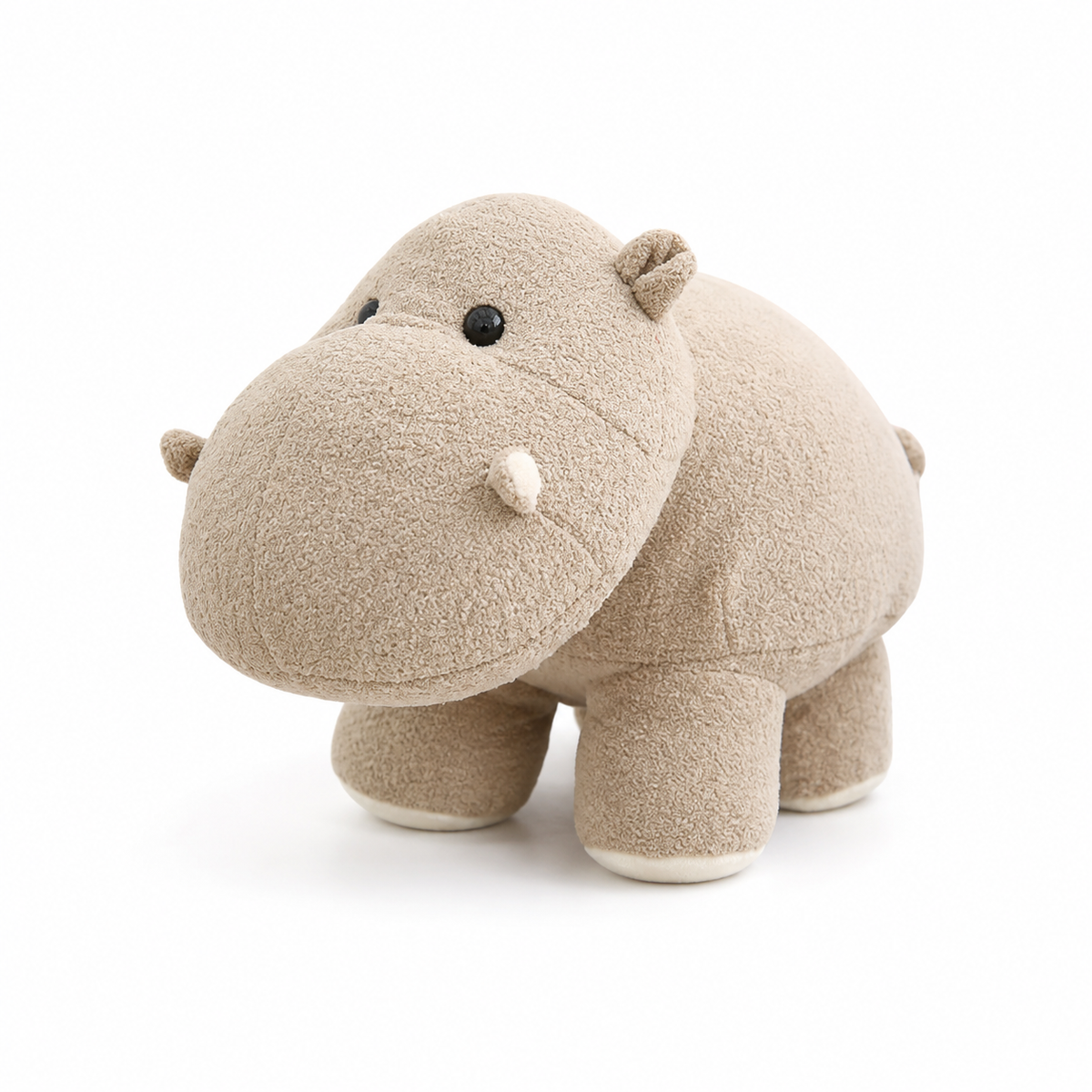 Beiges Nilpferd Kuscheltier stehend auf vier Pfoten - 20 cm / Grau · 25 cm / Grau · 35 cm / Grau