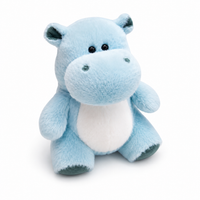 Nilpferd Kuscheltier ganz weich 23 cm - Blau