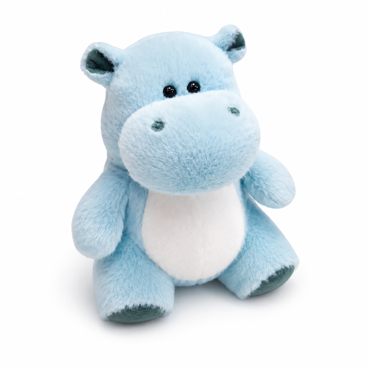 Nilpferd Kuscheltier ganz weich 23 cm - Blau