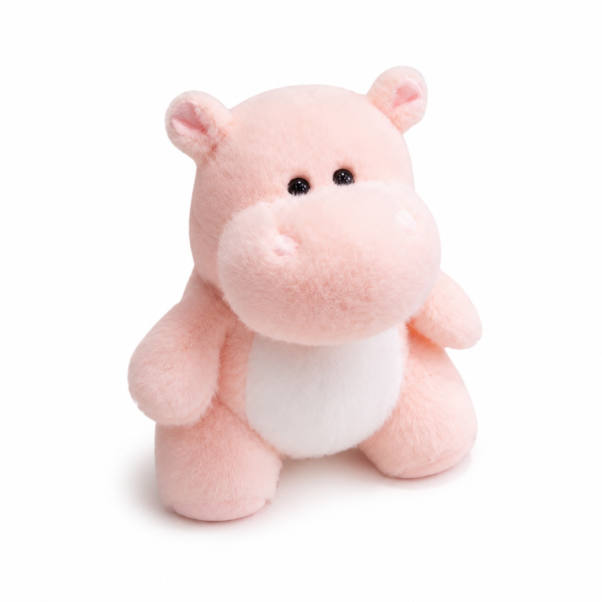 Nilpferd Kuscheltier ganz weich 23 cm - Rosa