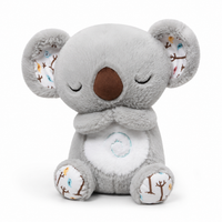 Beruhigendes Koala Kuscheltier das Atmet mit Musik - Grau