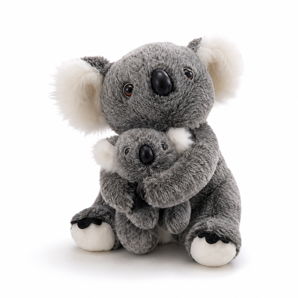 Koala Kuscheltier mit Baby 28cm - Grau