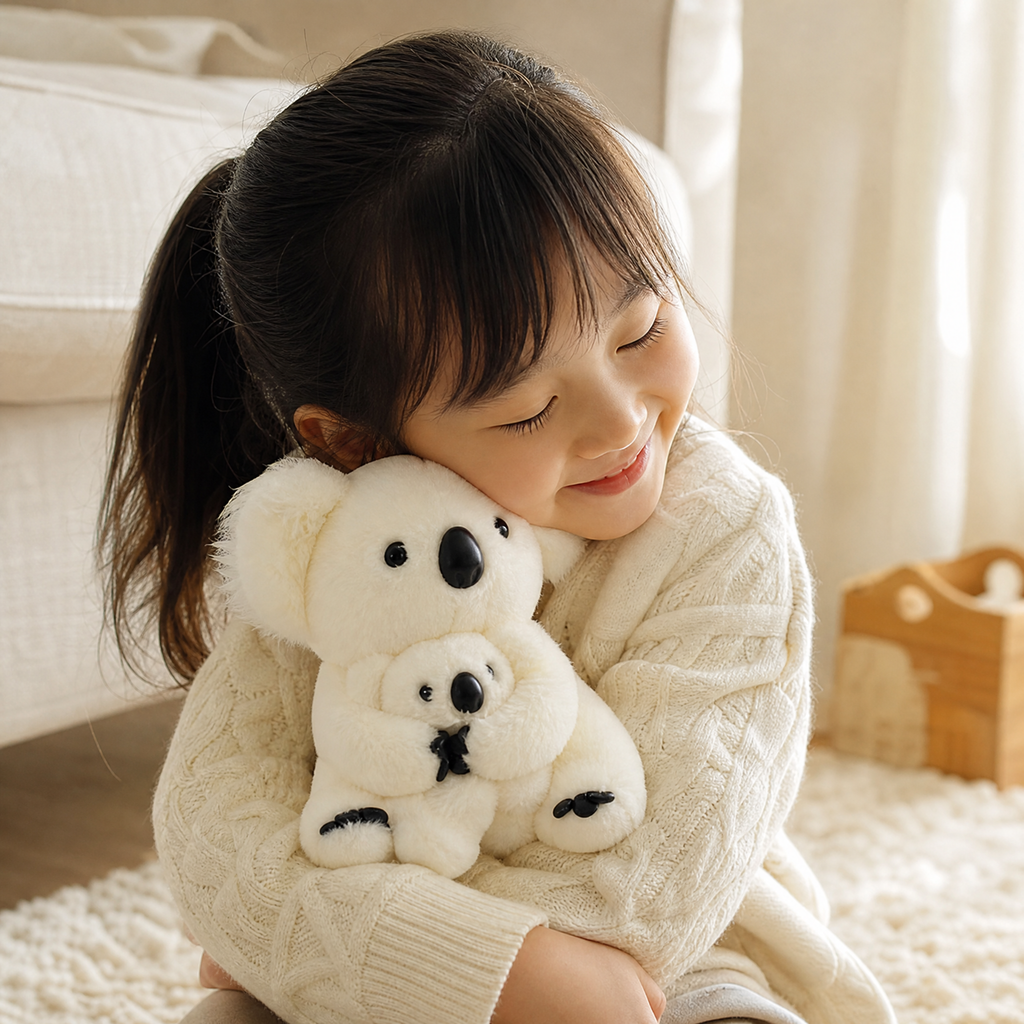 Koala Kuscheltier mit Baby 28cm - Anwendung gemütlich Innenbereich