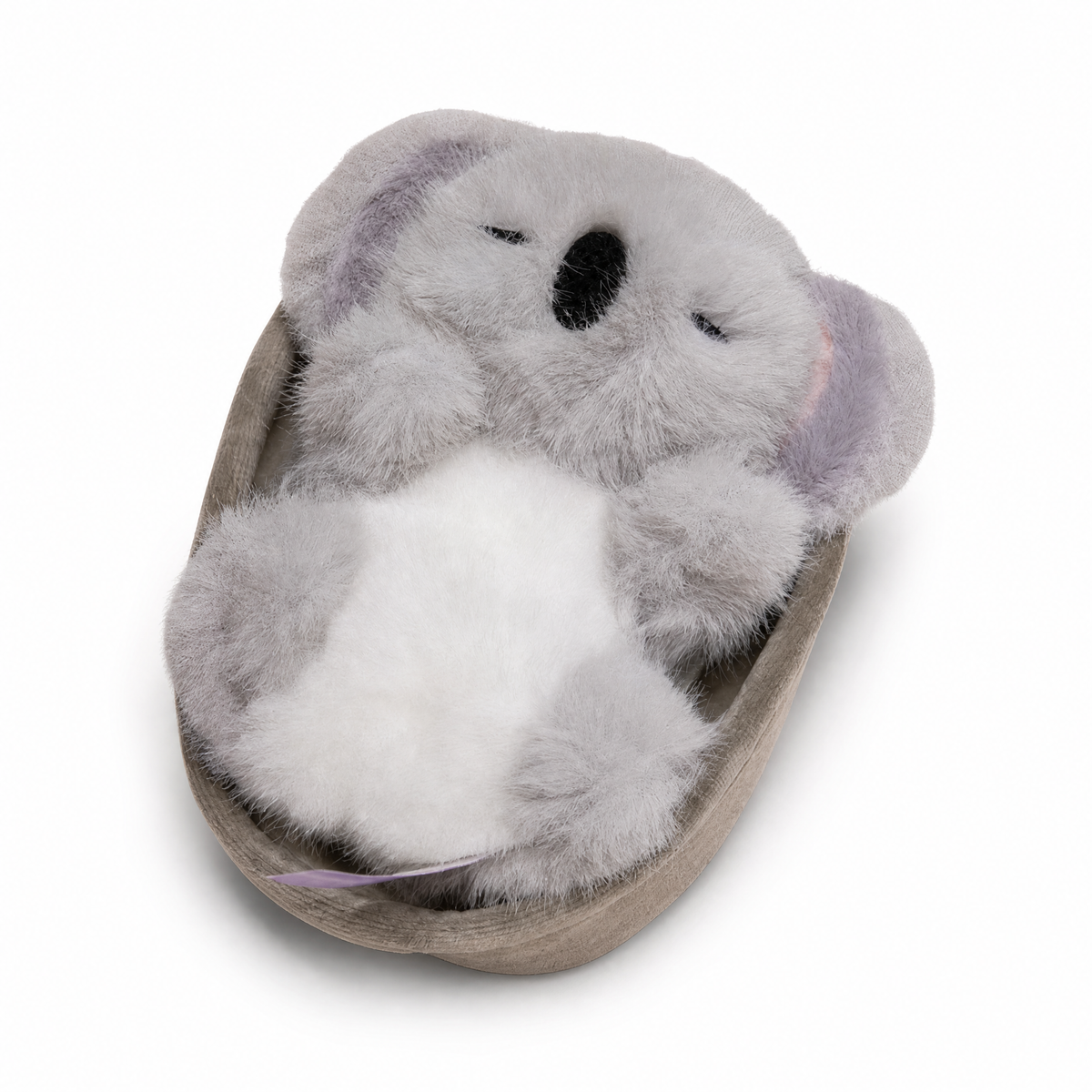 Weiches Graues Koala Kuscheltier 18cm - weißer Hintergrund Frontal