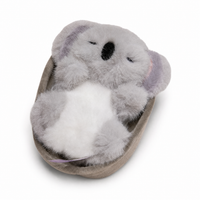 Weiches Graues Koala Kuscheltier 18cm - weißer Hintergrund Frontal