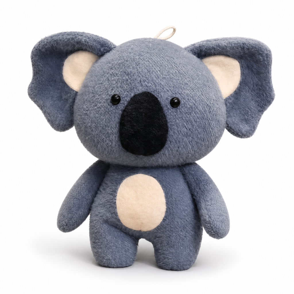Koala Kuscheltier aus weicher Wolle - 25 cm / Dunkelgrau … (3 Größen)
