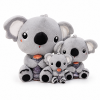 Graues Koala Kuscheltier mit Bambus - 28cm · 43cm · 68cm