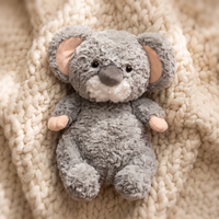 Graues Koala Kuscheltier mit Eukalyptusblatt 35 cm - Detail Material