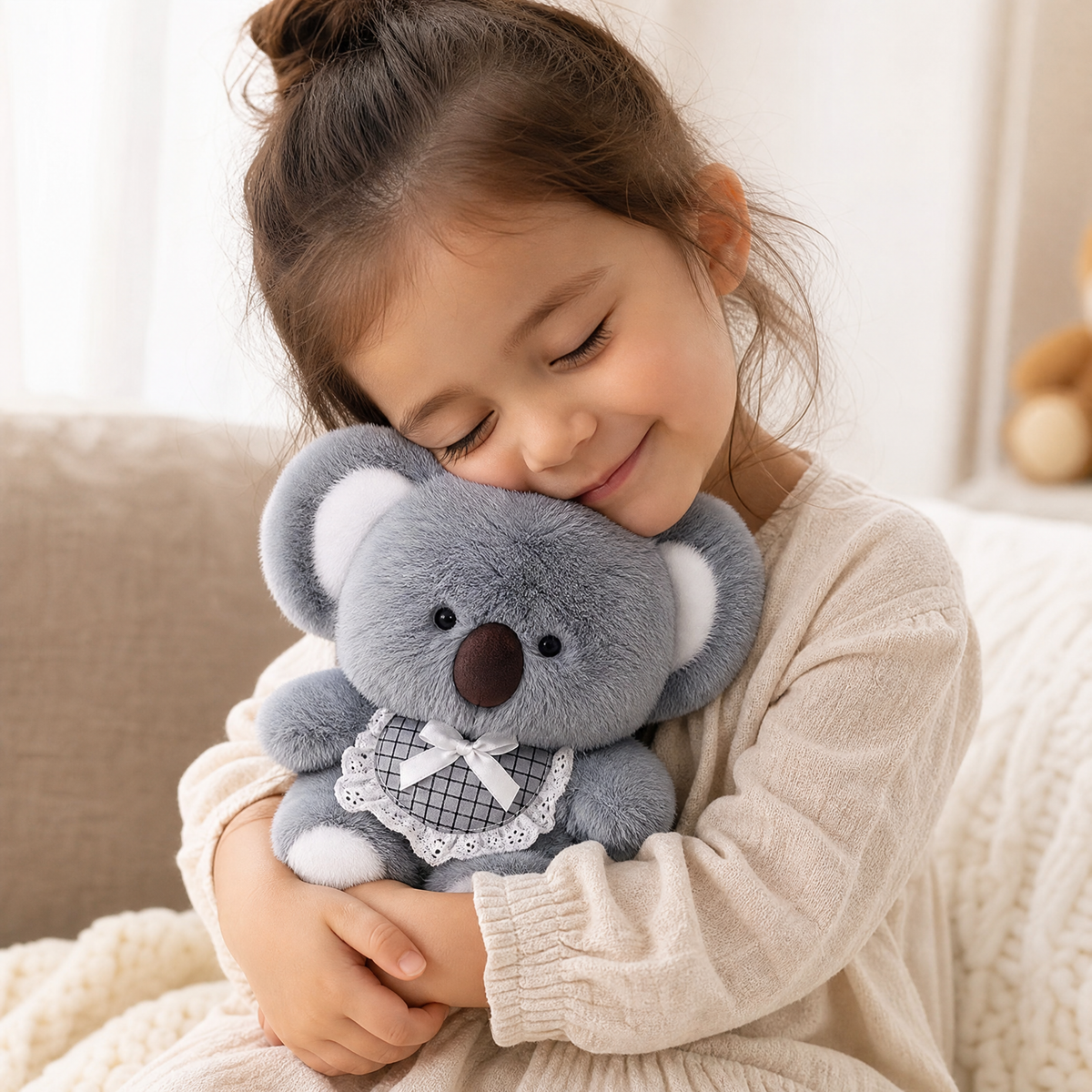 Graues Koala Kuscheltier ganz weich 20 cm - Gemütlicher Einsatz im Innenbereich