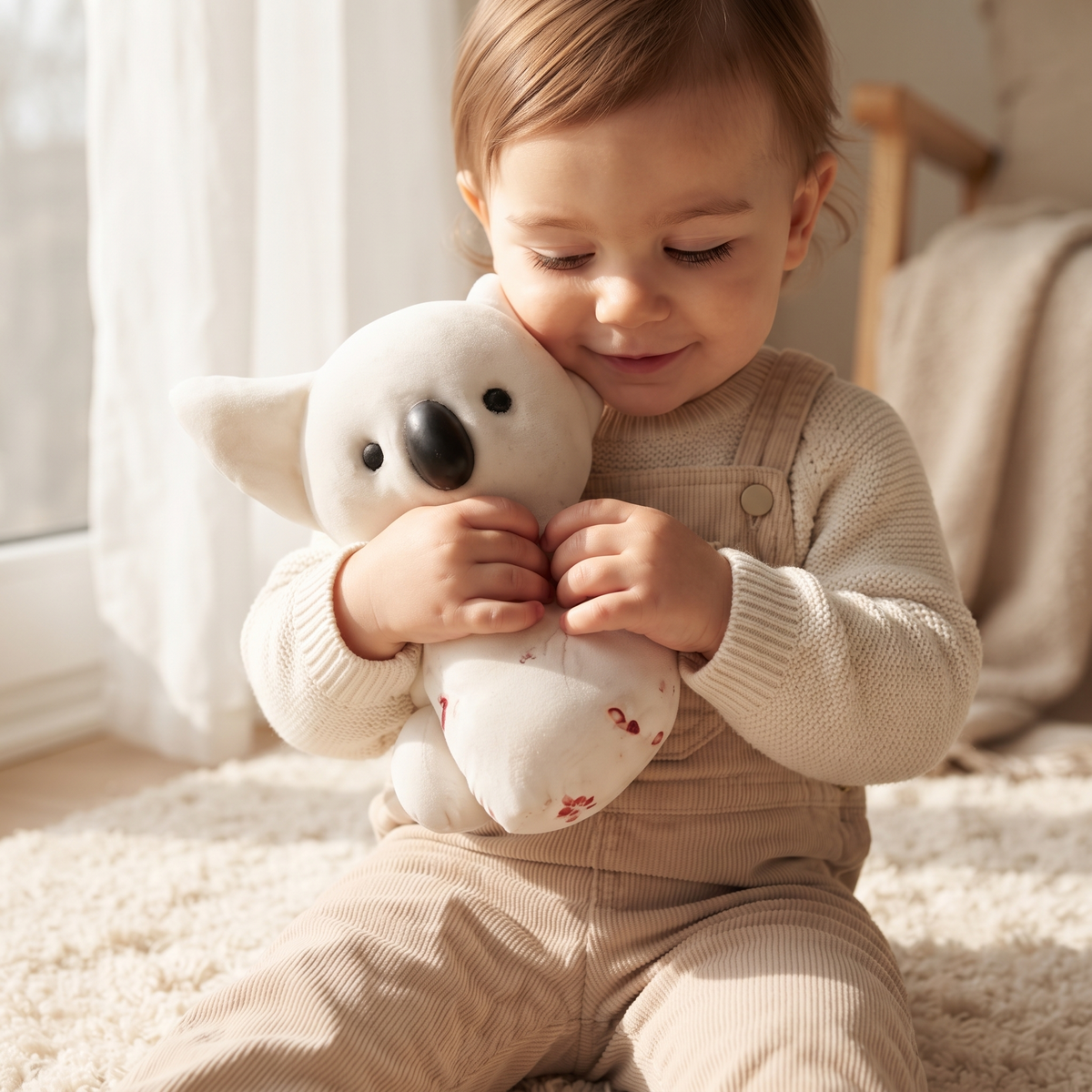 Weißes Koala Kuscheltier Kawaii 25cm - Gemütlicher Einsatz im Innenbereich