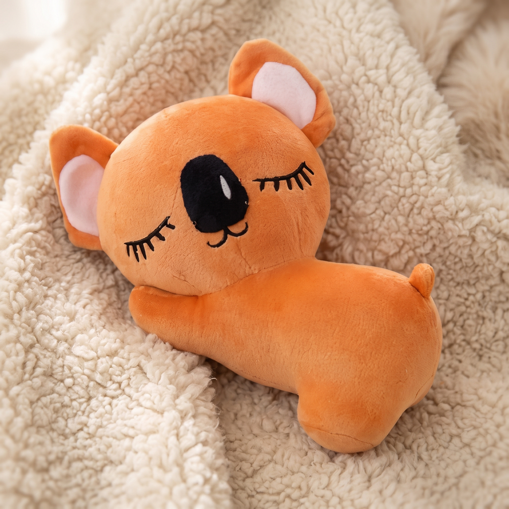 Oranges Koala Kuscheltier niedlich 20 cm - Detailansicht Material