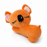 Oranges Koala Kuscheltier niedlich 20 cm - Frontalansicht auf weißem Hintergrund