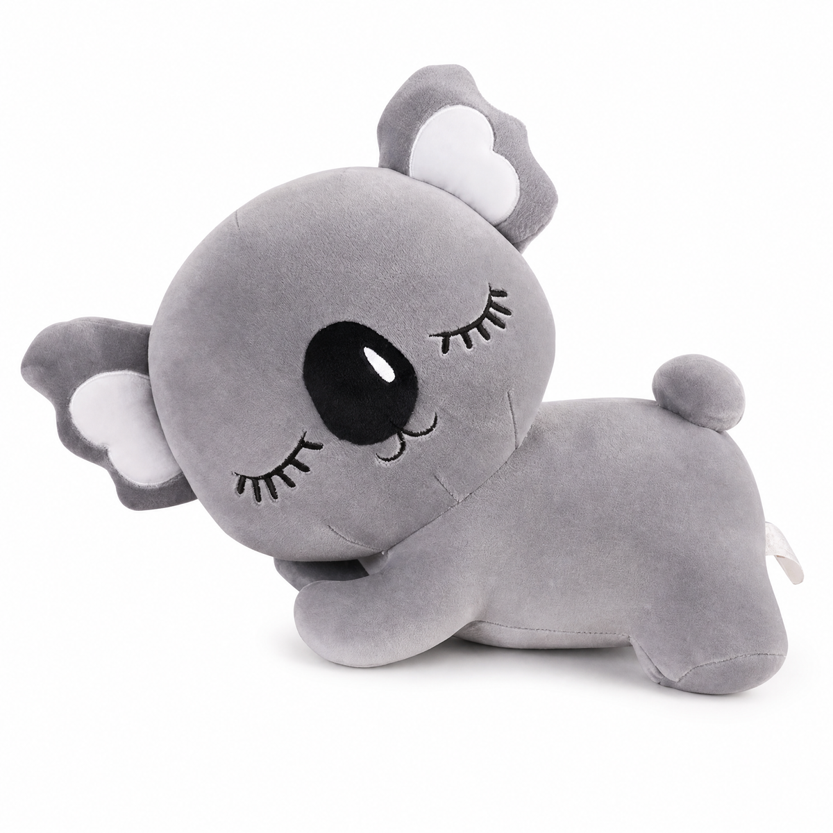 Graues Koala Kissen Kuscheltier - weißer Hintergrund Frontal
