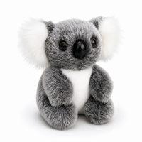 Realistisches Koala Kuscheltier Grau und Weiß - Schwarz / 16cm · Schwarz / 12cm