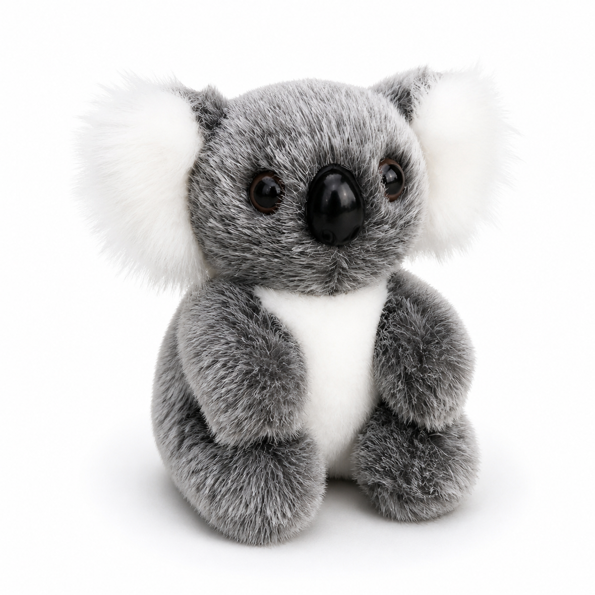 Realistisches Koala Kuscheltier Grau und Weiß - Schwarz / 16cm · Schwarz / 12cm