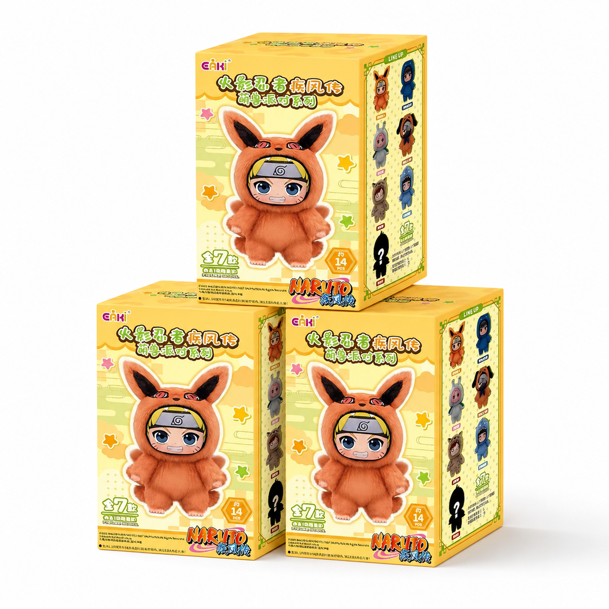 Labubu Naruto Kuscheltier Mystery-Box - 3er-Pack