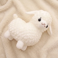 Weißes Baby Lama Kuscheltier Schmusetier 20cm - Materialdetail
