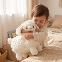 Weißes Baby Lama Kuscheltier Schmusetier 20cm - Gemütliche Nutzung im Innenbereich