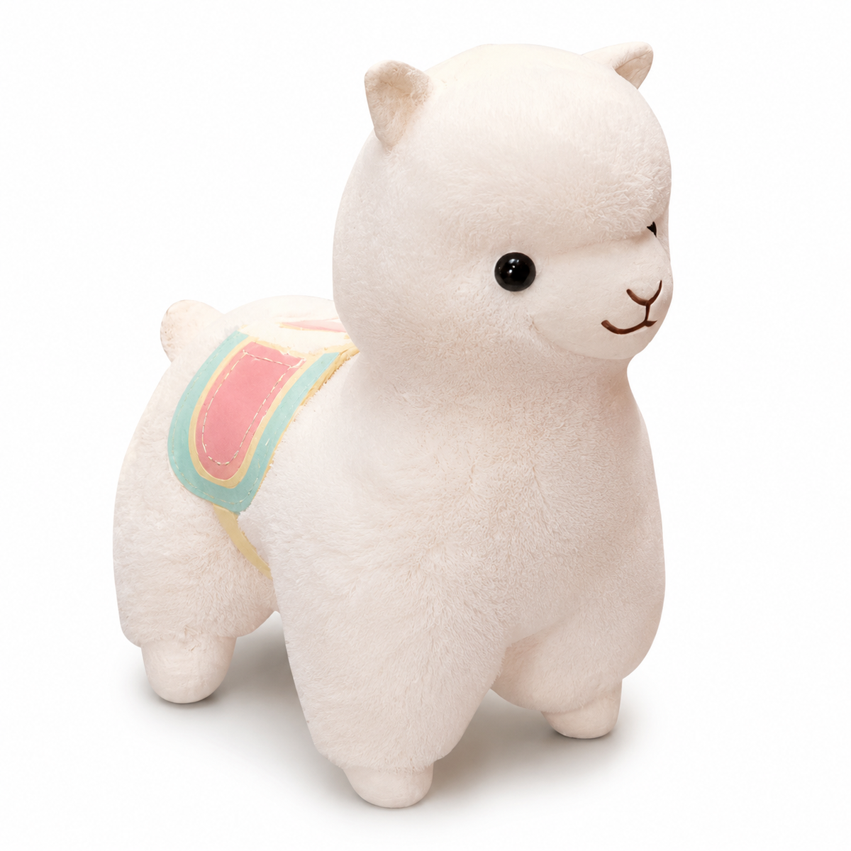 Weißes Lama Kuscheltier Regenbogen ganz weich - 35cm · 50-cm