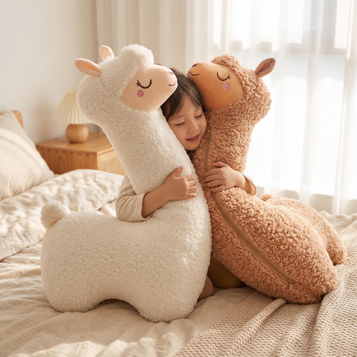 Lama Kuscheltier XXL 75-130 cm - Gemütliche Nutzung im Innenbereich
