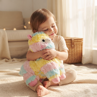 Buntes Lama Kuscheltier Regenbogen 25 cm - Gemütliche Nutzung im Innenbereich