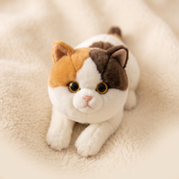 Dreifarbiges Gewichtetes Katzen Kuscheltier - Detail Material