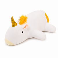 Weißes Gewichtetes Einhorn Kuscheltier - 38cm · 60cm