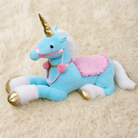 Blaues Einhorn XXL Kuscheltier 100 cm - Detailansicht Material