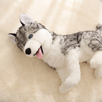 Grauer Husky Wolf Kuscheltier 53cm - Detail Material