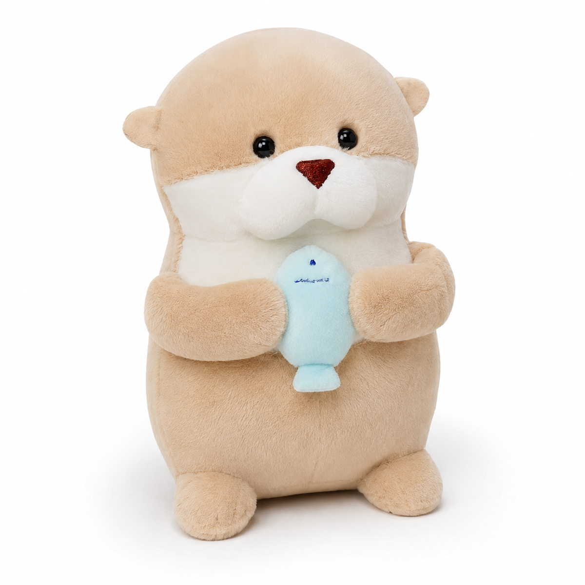 Otter Kuscheltier mit Fisch - 31cm · 11cm · 21cm