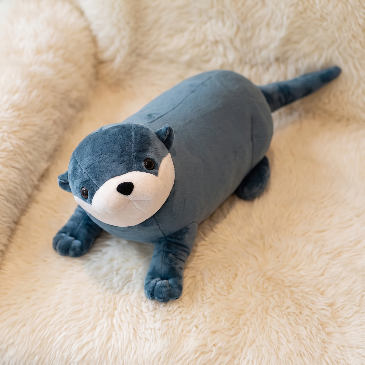 Kuscheltier Otter Blau weich und anschmiegsam - Materialdetail